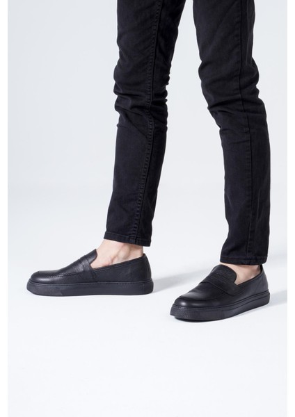 Deri Erkek Loafer Casual Sneaker Spor Ayakkabı