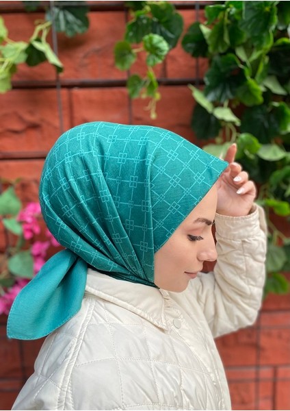 Mentol Emproyal Soft Ipek Monogram Eşarp