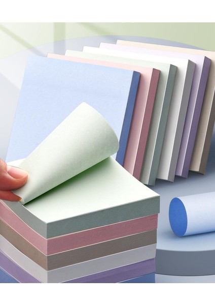 Morandi Renkli Post-It Kendinden Yapışkanlı Not Kağıdı Altı Renkli Kare Morandi 6 Kopya 600 Sayfa (Yurt Dışından)