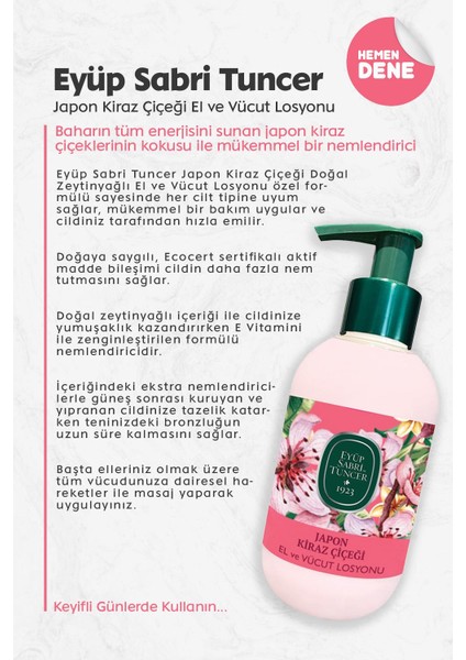 Japon Kiraz Çiçeği El ve Vücut Losyonu 280 ml