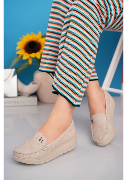 Dolgu Taban Ortopedik Ped Vizon Kot Kadın Ayakkabı