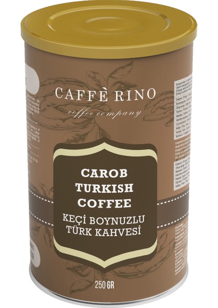 Caffe Rino Türk Kahvesi Keçiboynuzu Aromalı 250 gr