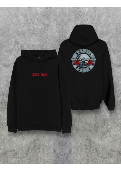 Guns N Roses Sırt Baskılı Kapşonlu Özel Tasarım Hoodie