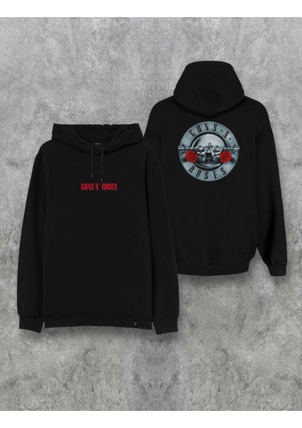 Guns N Roses Sırt Baskılı Kapşonlu Özel Tasarım Hoodie modelleri