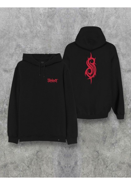Slipknot Çift Taraf Baskılı Kapşonlu Özel Tasarım Hoodie