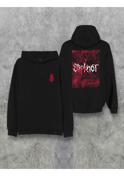 Slipknot Çift Taraf Baskılı Kapşonlu Özel Tasarım Hoodie