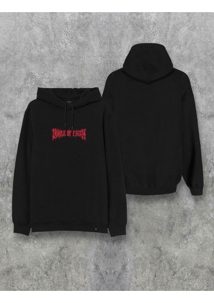 Cradle Of Filth Logo Baskılı Kapşonlu Tasarım Hoodie
