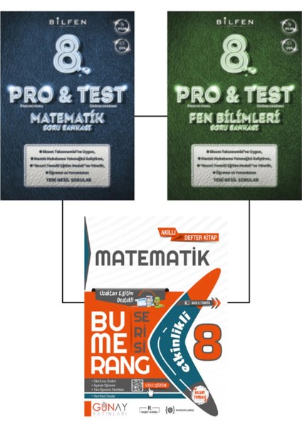 Protest 8. Sınıf Matematik ve Fen Soru Bankası-Bumerang 8. Sınıf Matematik Soru Bankası