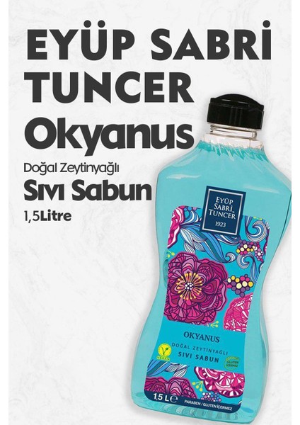 Doğal Zeytinyağlı Sıvı Sabun Okyanus 1500 ml