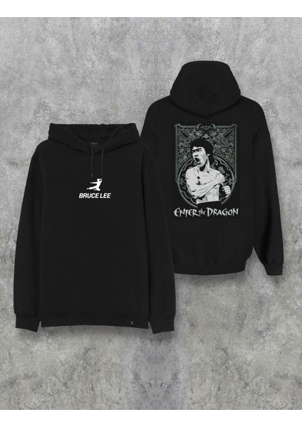 Bruce Lee Dragon Baskılı Kapşonlu Özel Tasarım Hoodie