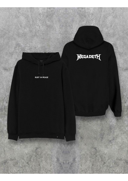 Megadeth Rust In Peace Ön Arka Baskılı Kapşonlu Özel Tasarım Hoodie