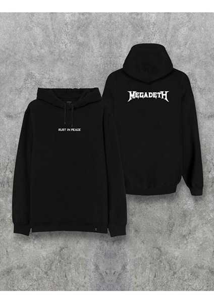 Megadeth Rust In Peace Ön Arka Baskılı Kapşonlu Özel Tasarım Hoodie