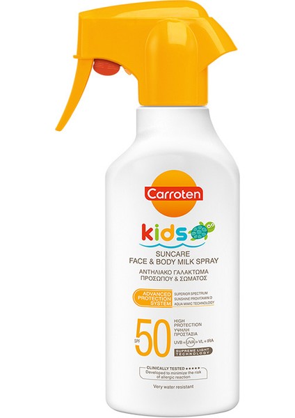 Kids SPF50 Yüksek Güneş Korumalı Yüz&vucut Çocuk Güneş Spreyi 270 ml