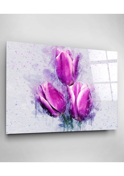 Laleler Cam Tablo, Dekoratif Cam Tablo fiyatları