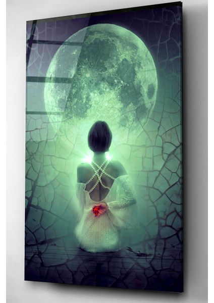 Dolunay ve Kadın Cam Tablo, Dekoratif Cam Tablo fırsatları