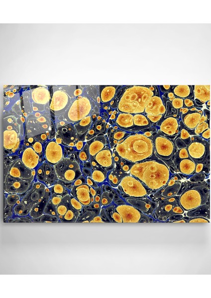 Sarı Renkli Şekil Cam Tablo, Dekoratif Cam Tablo