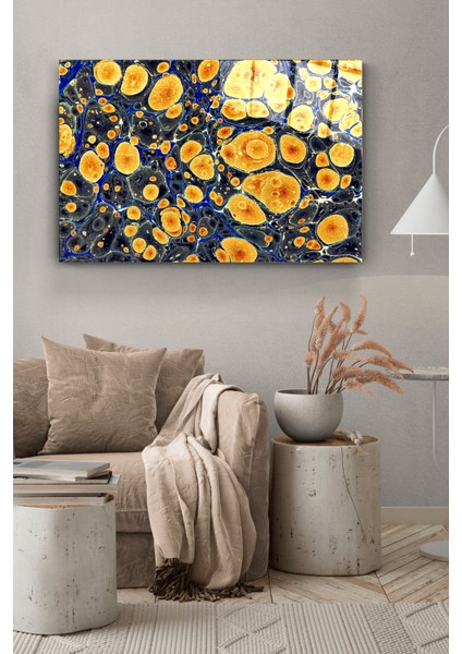 Sarı Renkli Şekil Cam Tablo, Dekoratif Cam Tablo modelleri