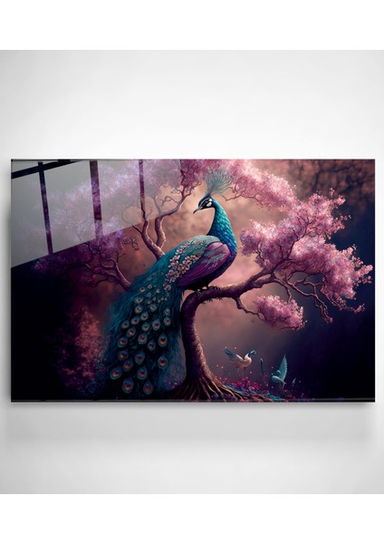 Tavus Kuşu Cam Tablo, Dekoratif Cam Tablo modelleri
