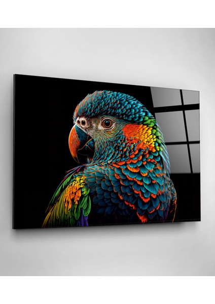 Colorful Feathered Bird Cam Tablo, Dekoratif Cam Tablo fiyatları