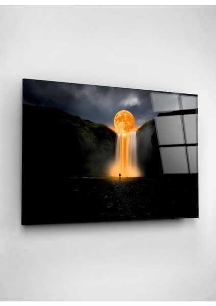 Dolunay ve Akarsu Cam Tablo, Dekoratif Cam Tablo fiyatları