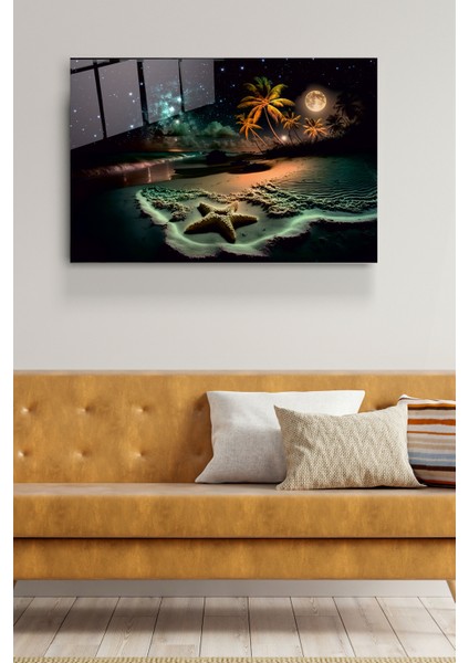 Deniz Yııdızı Cam Tablo, Dekoratif Cam Tablo