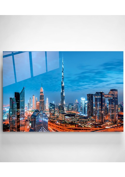 Dubai Manzara Cam Tablo, Dekoratif Cam Tablo fiyatları