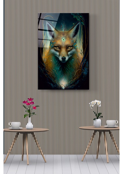 Maskot Tilki Cam Tablo, Dekoratif Cam Tablo modelleri