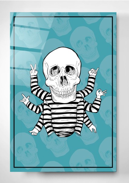 Digi-Glass Skull Art Cam Tablo