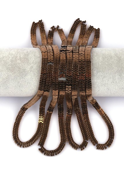 Kahverengi Hematit Doğal Taş Dizi 7 x 1 mm W Kesim