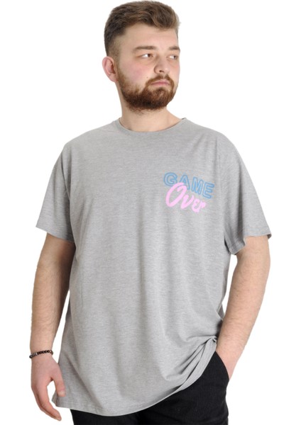 Büyük Beden Erkek T-Shirt Game Over 23130 Grimelanj