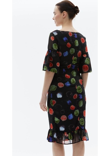 Kalp Yaka Büyük Puantiye Desen Elbise indirimleri