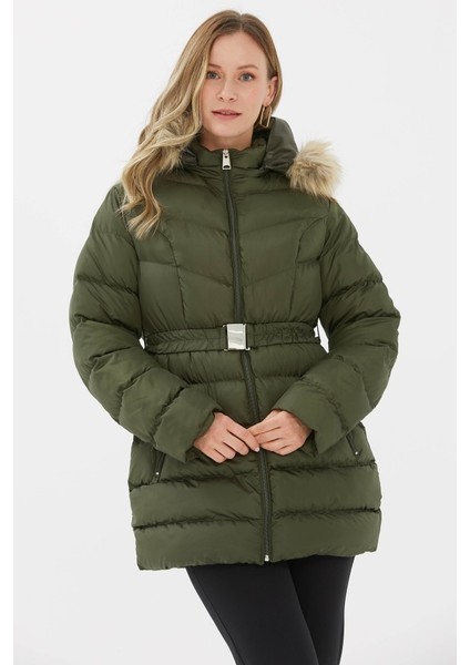 Beli Lastikli Kapüşonu Kürklü Mont fiyatları