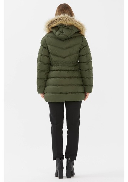 Beli Lastikli Kapüşonu Kürklü Mont indirimleri