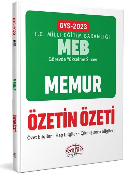 2023 Milli Eğitim Bakanlığı GYS Memur Özetin Özeti