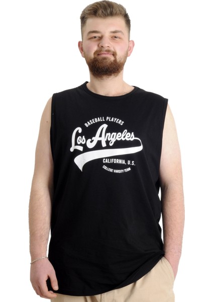 Büyük Beden Erkek Atlet Los Angeles 23005 Siyah