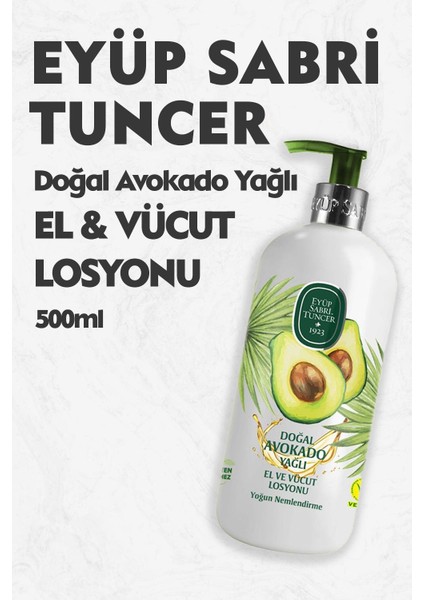 Doğal Avokado Yağlı El ve Vücut Losyonu 500 ml