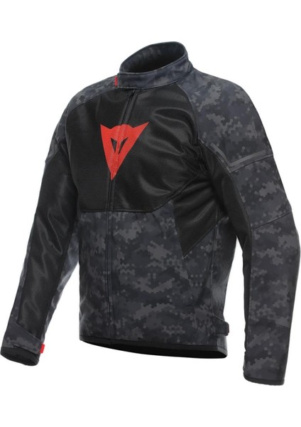 Ignite Camo Gray Black Fluo Red Air Tekstil Motosiklet Montu