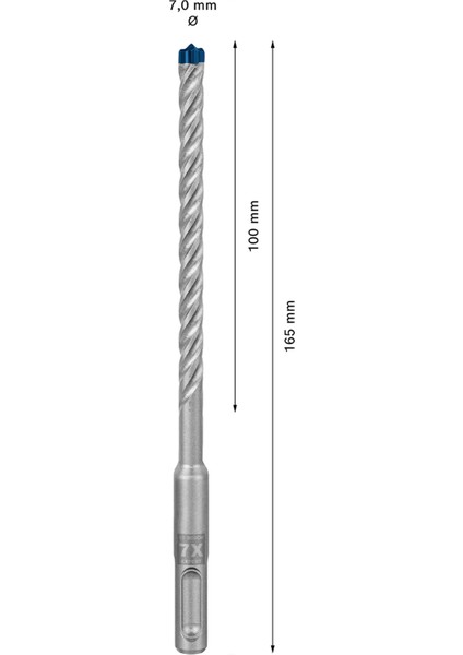 Expert Sds Plus-7x Kırıcı Delici Delme Ucu 7 x 100 x 165 mm