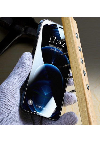 Apple iPhone 13 Pro Max Ekran Koruyucu Premium Hayalet Ekran Temperli Privacy Ekran Koruyucu Siyah