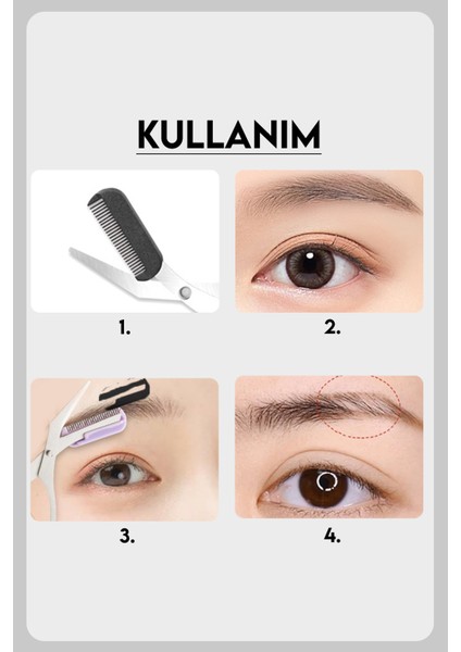 Taraklı Kaş Makası Siyah Renk