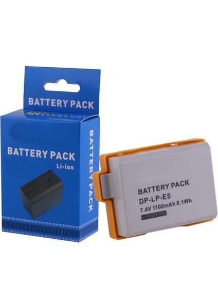 Canon Uyumlu Lp-E5 Batarya Canon 450D 500D 1000D Batarya Lp E5 Batarya Pil 1100MAH