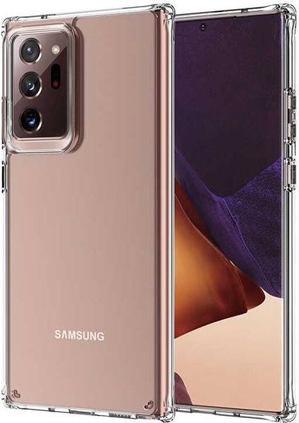 Samsung Galaxy Note 20 Ultra Kılıf Darbelere Dayanıklı Dört Köşe Airbag 2mm Anti Shock Silikon