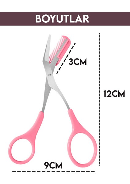 Taraklı Kaş Makası Pembe Renk