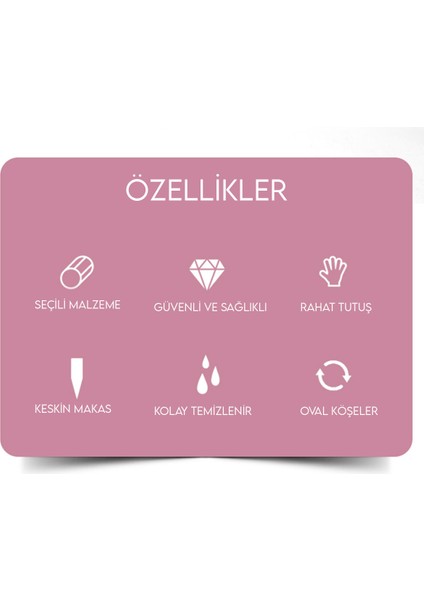 Taraklı Kaş Makası Pembe Renk