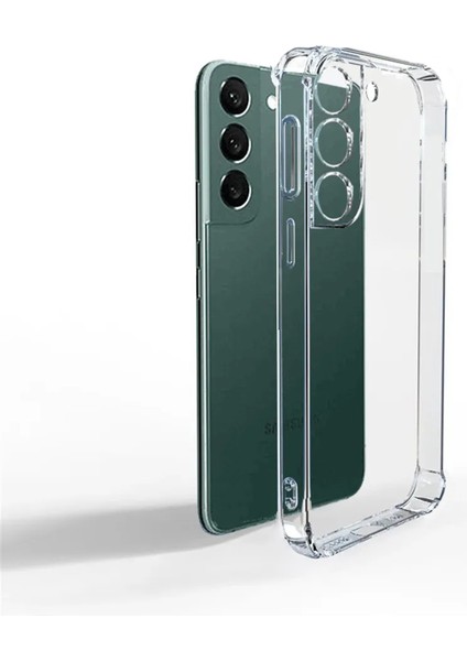 Samsung Galaxy S22 Kılıf Darbelere Dayanıklı Dört Köşe Airbag 2mm Anti Shock Silikon