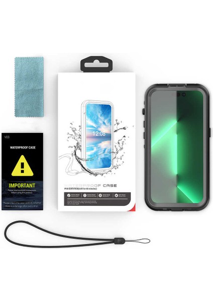 Apple iPhone 14 Pro Kılıf Su Geçirmez High Quality Waterproof Orjinal Kalıp Shockproof Kapak