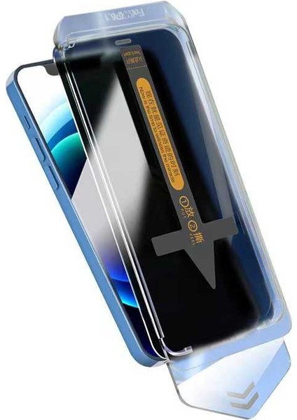 Apple iPhone 12 Pro Max Hayalet Ekran Koruyucu Anti-Dust Privacy Fast Uygulama Aparatlı Siyah