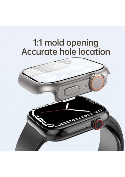 Apple Watch 7 41MM-WATCH Ultra 49MM Kasa Dönüştürücü ve Ekran Koruyucu Kalıp Tam Uyum Kasa