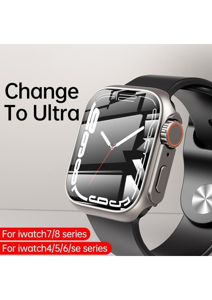 Apple Watch 40MM-WATCH Ultra 49MM Kasa Dönüştürücü ve Ekran Koruyucu Kalıp Tam Uyum Kasa indirimleri