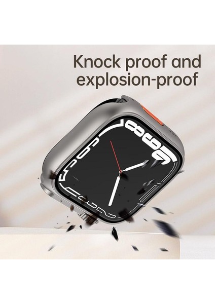 Apple Watch 44MM-WATCH Ultra 49MM Kasa Dönüştürücü ve Ekran Koruyucu Kalıp Tam Uyum Kasa modelleri